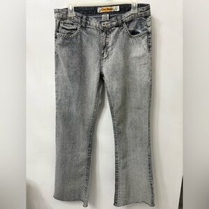 True People Light Wash Jeans Juniors Size 11 Raw Hem Cut Off Length 36.5” I/S 28